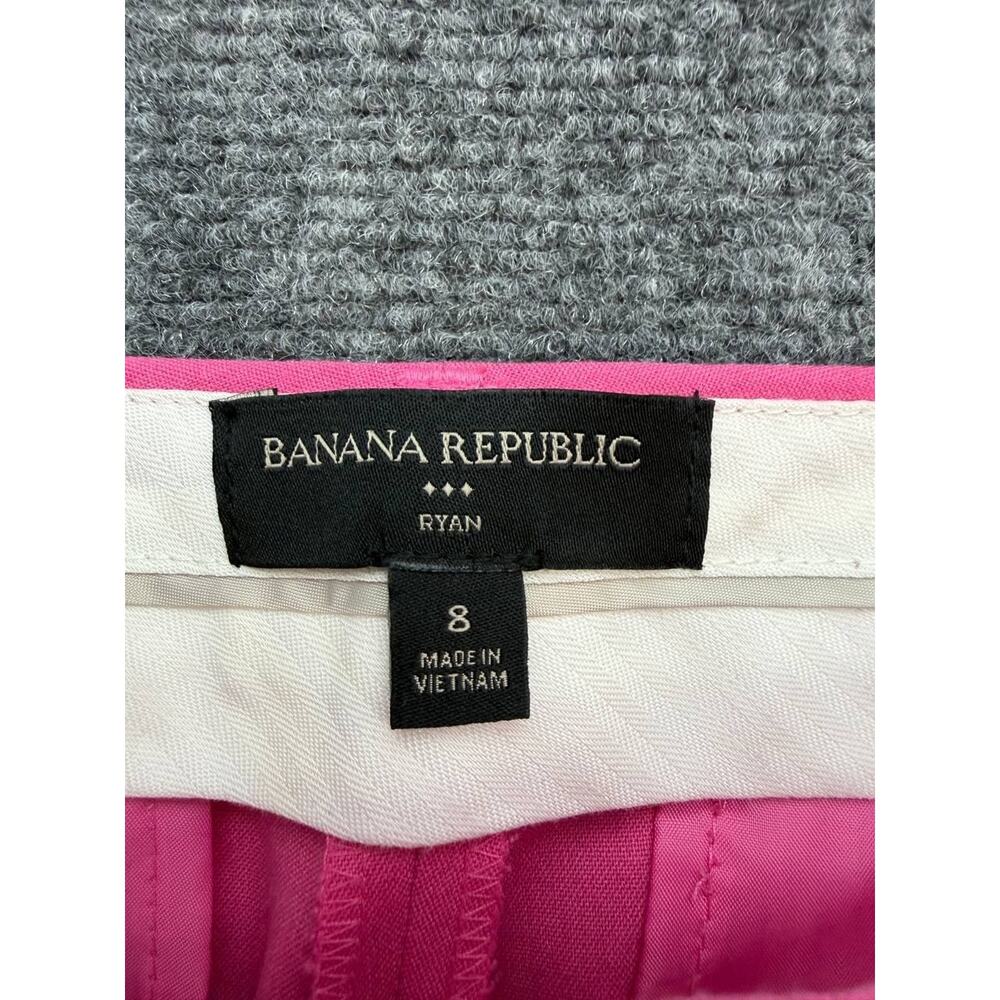 Banana Republic Ryan Women's Size 8 Pink Stretch Straight Leg Dress Pants - Picture 3 of 11